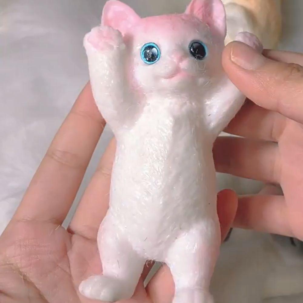 Animal Cat Doll Squeeze Toy Cartoon Cat Fidget Toy Novelty Simulation Cat Squeeze Toys  Adults