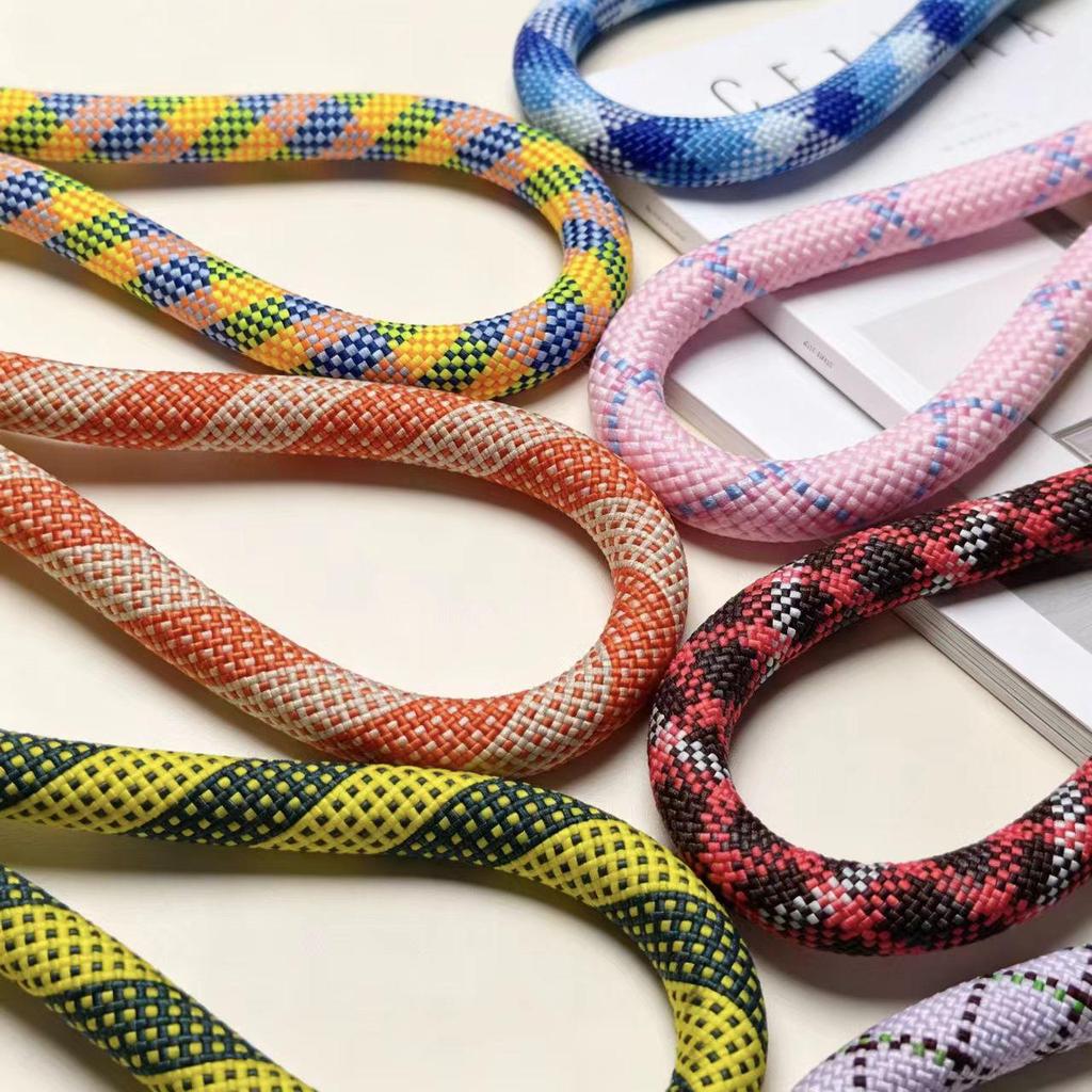 Durable Woven Phone Lanyard with Smiley Keychain Pendant