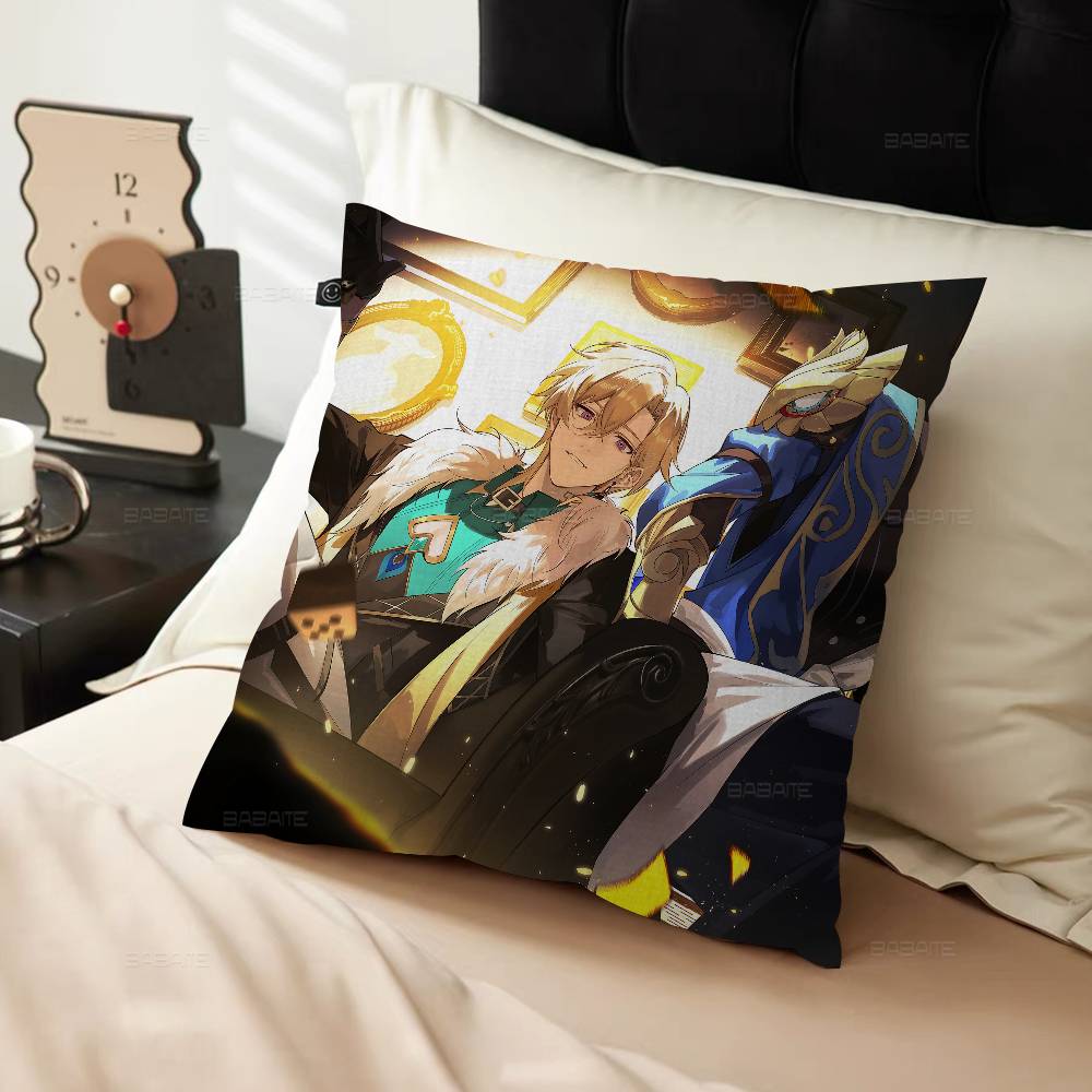 Game Honkai Star Rail Aventurine Pillow Cushion Cover Pillowcase Living Room Sofa Home Decor Customized