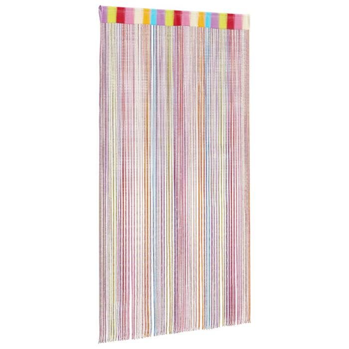 VidaXL Rideau en fils 2 pcs 140 x 250 cm multicolore, rideau à franges, rideau à passe-tringle, rideau à franges à fils, 4102038