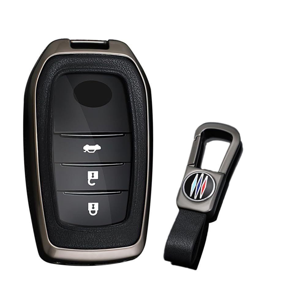 

Эксклюзивный ключ Toyota Ключ Ключ Алюминий Оригинал TOYOTA Corolla Новый Sienta Yaris 2020 Land Cruiser 200 Автомобиль A Черный [KUNIO] Чехол, Держатель, Крышка, Кожа,