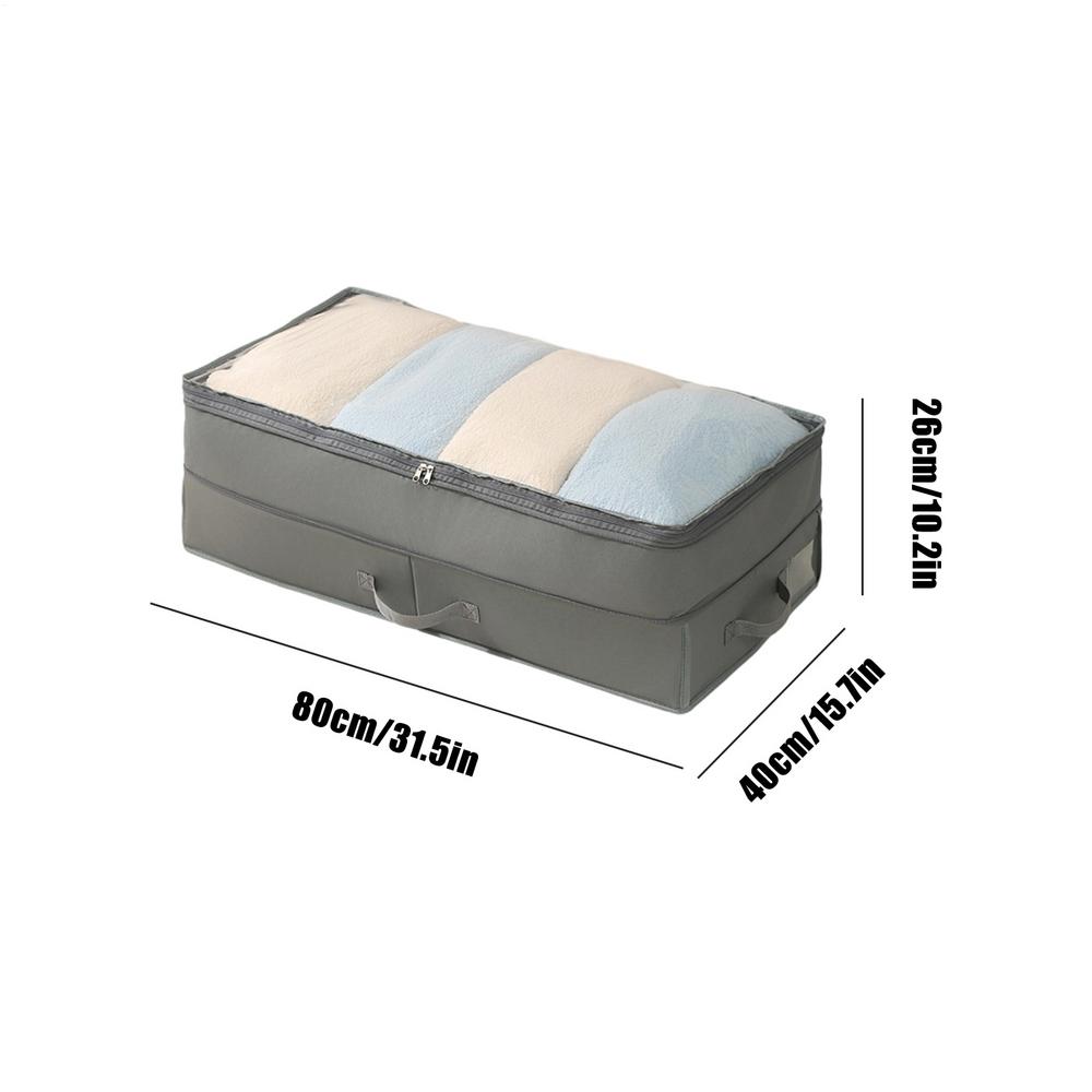 Aufbewahrungsbox unter dem Bett Faltbar Oxford-Stoff Decken Steppdecke Kleidung Behälter Selbstkomprimierend Kleiderorganizer unter dem Bett
