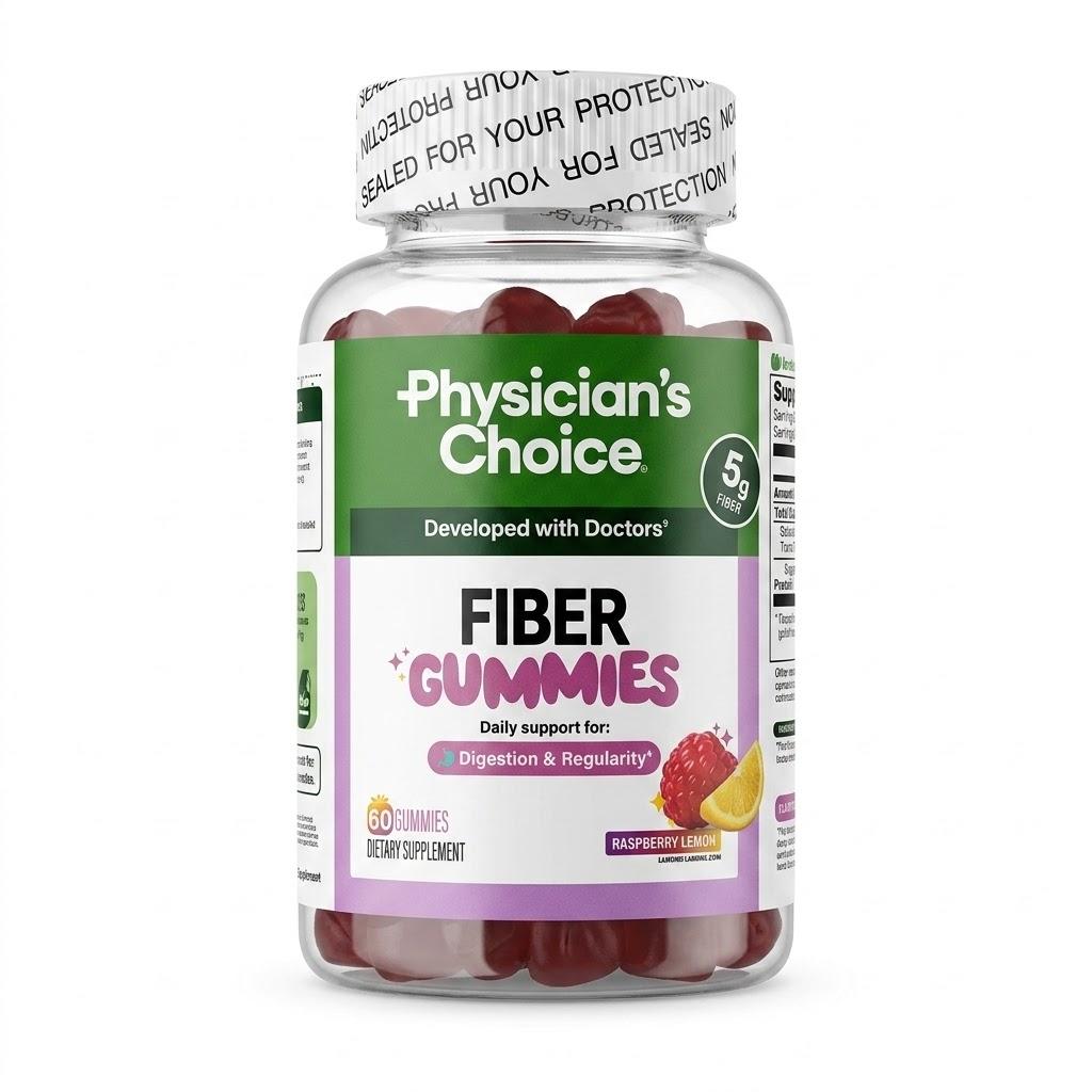 Daily Prebiotic Fiber Gummies - Raspberry Lemon (Sugar-Free)