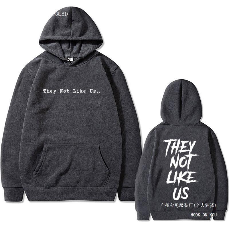 Rappndrick Lamar They Not Like Us Double Sided Print Hoodies Fashion Letter Printed Graphic Sweatshirts Casual Harajuku