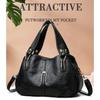 Women's Textured Leather Top-Handle Bag Stylish Crossbody Bag