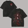 Itachi T-Shirt Naruto Herren Säurewaschung Rückendruck Akatsuki Krähe Anime Grafik Baumwolle Streetwear Bruder Uchiha Vintage Bootleg T-Shirt