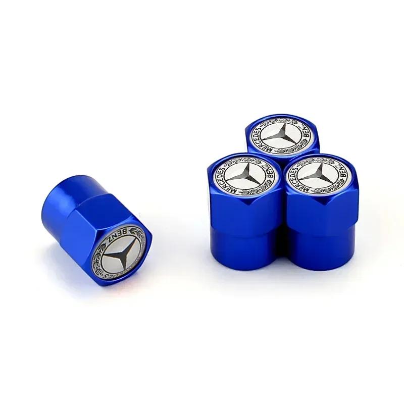 New C200 E200  For Mercedes Benz 4Pcs Car Wheel Valve Caps Tire Tyre Stem Air Cover Metal Emblem Accessories For Mercedes Benz G