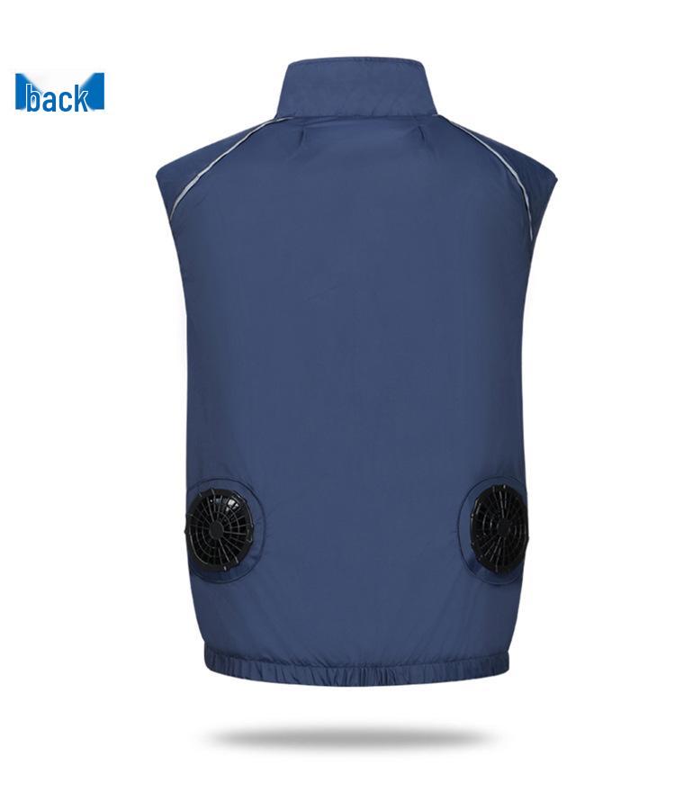 Unisex Sleeveless Cooling Workwear with Fan for Summer Heatstroke Prevention