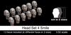 Mantis Miniature Headset 4 Laughing Expressions 6 Types 2 Sizes 12 Pieces Resin Kit MAC48 1/35 General-purpose