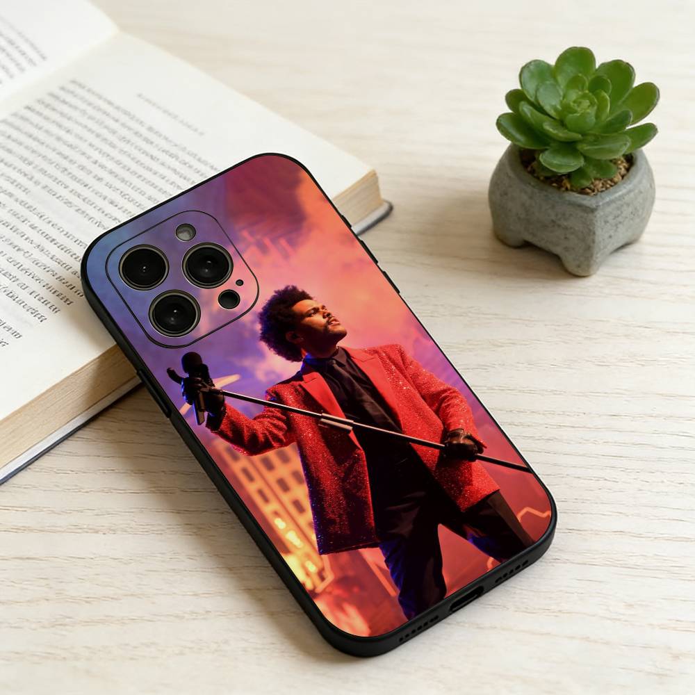 T-The Weeknd  Phone Case For iPhone 17,16,15,14,13,12,11 Plus,Pro Max,XS,Soft Silicone Black Cover