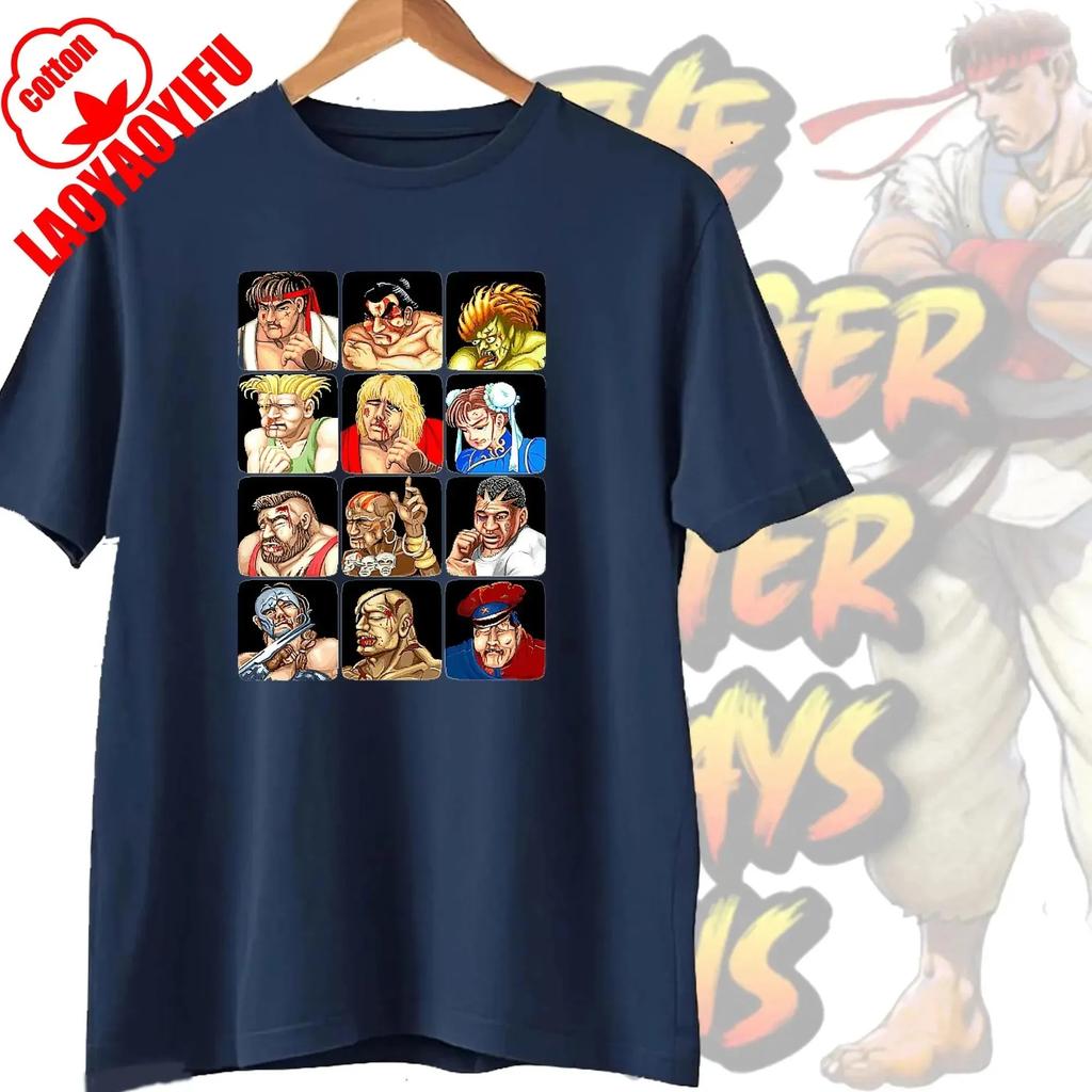Novelty Street Fighter Select Classic Vintage Essential TShirt Short Sleeve Tees Boyfriend Fashion Clothes Women Men Streetwear
