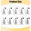 10 Pcs Round Piping Tip, Decorating Tips for Frosting, Ideal for Frosting Cupcakes, Cakes, and Cookies (Ten models)