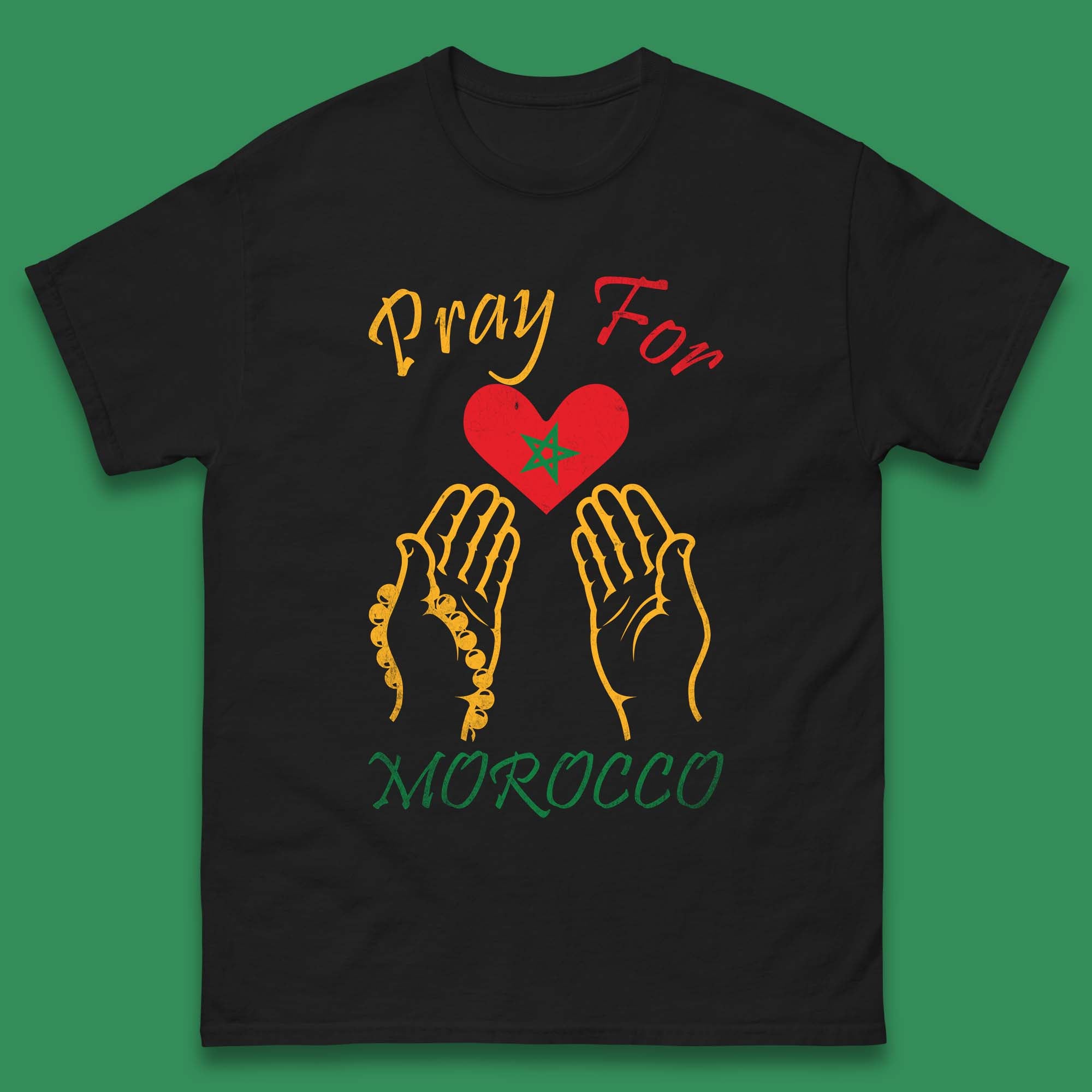 

Pray For Morocco Stay Strong Morocco Earthquake Support Mens Tee Top 2XL
