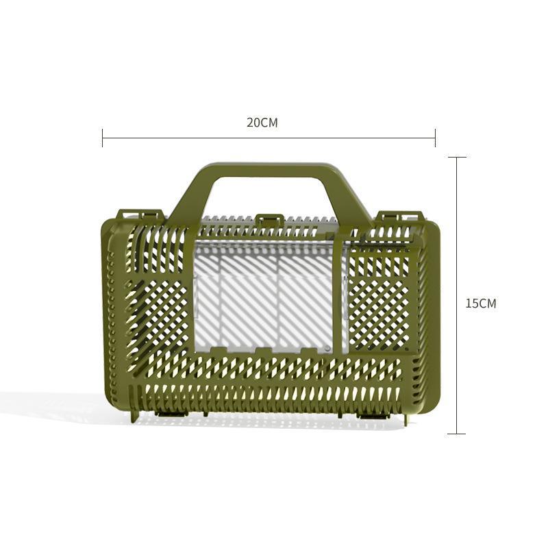 Przenośny plastikowy zbiornik do hodowli żółwi i ryb z pokrywką - mały/średni rozmiar