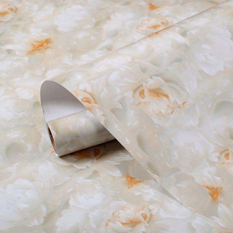 Marble-patterned Self-adhesive Wallpaper, Stove and Cabinet Film, Kitchen Oil-proof Stickers, Tile Wallpaper, and Refurbished Tabletop Stickers KTY