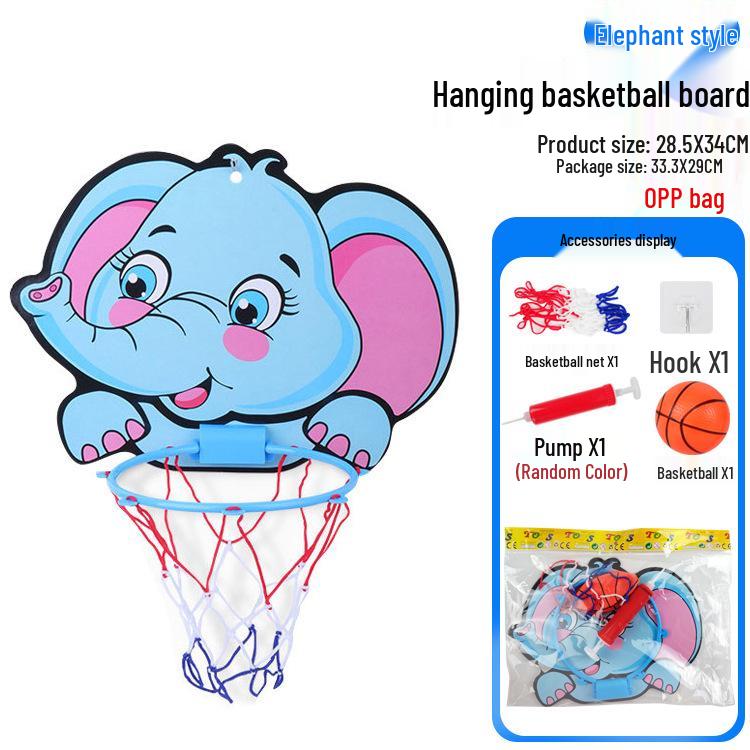 Cartoon Style Adjustable Indoor Basketball Hoop for Kids with Free Shipping