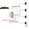 LED Truck Reversing Sensor System Parking Sensor Kit With 4 Sensors Air Line Reverse Radar Sound Alert Indicator System