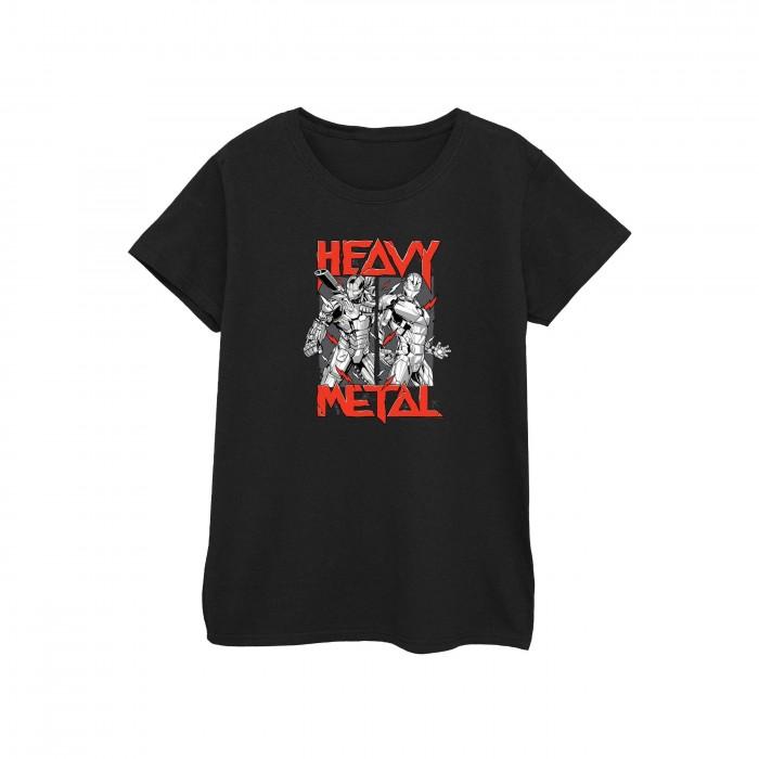 Marvel Womens/Ladies Iron Man Heavy Metal Cotton T-Shirt