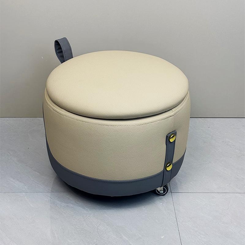 Sgabello con contenitore e ruote - poggiapiedi multifunzionale, sgabello per scarpe, sgabello scorrevole per la casa, ingresso, seduta per soggiorno