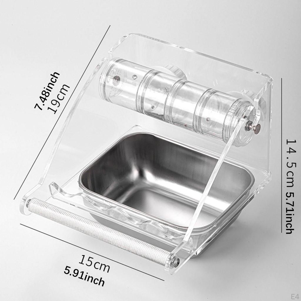 Bird Cage Feeder Foraging Toy Transparent Leakproof Easy to Clean Hanging Pet Food