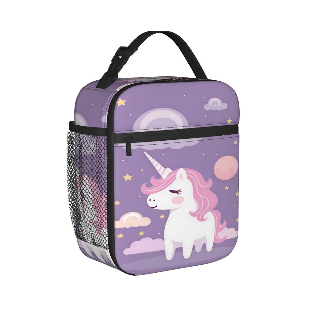 Cute Unicorn Lunch Bag Picnic Lunch Box For Unisex Funny Print Tote Food Bags Waterproof Portable Insulated Cooler Bag