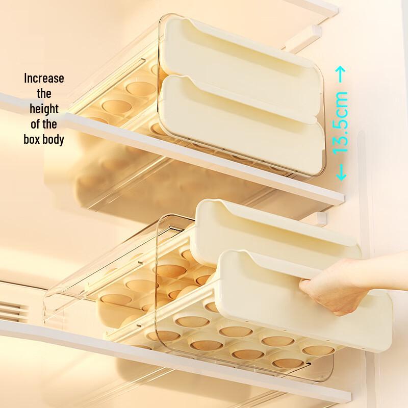 Household Refrigerator Double-Layer 32-Grid Egg Drawer