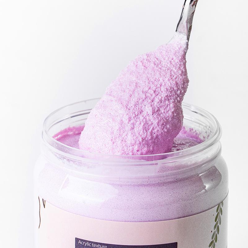 200/450/800ml Quartz Sand Texture Molding Paste 30 Color Acrylic Pigment DIY Creative Painting Decorative Filling Materials lilac