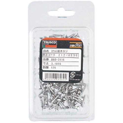 TRUSCO Countersunk Wood Screw Stainless Steel M3.8 x 16 70 pieces B60-3816