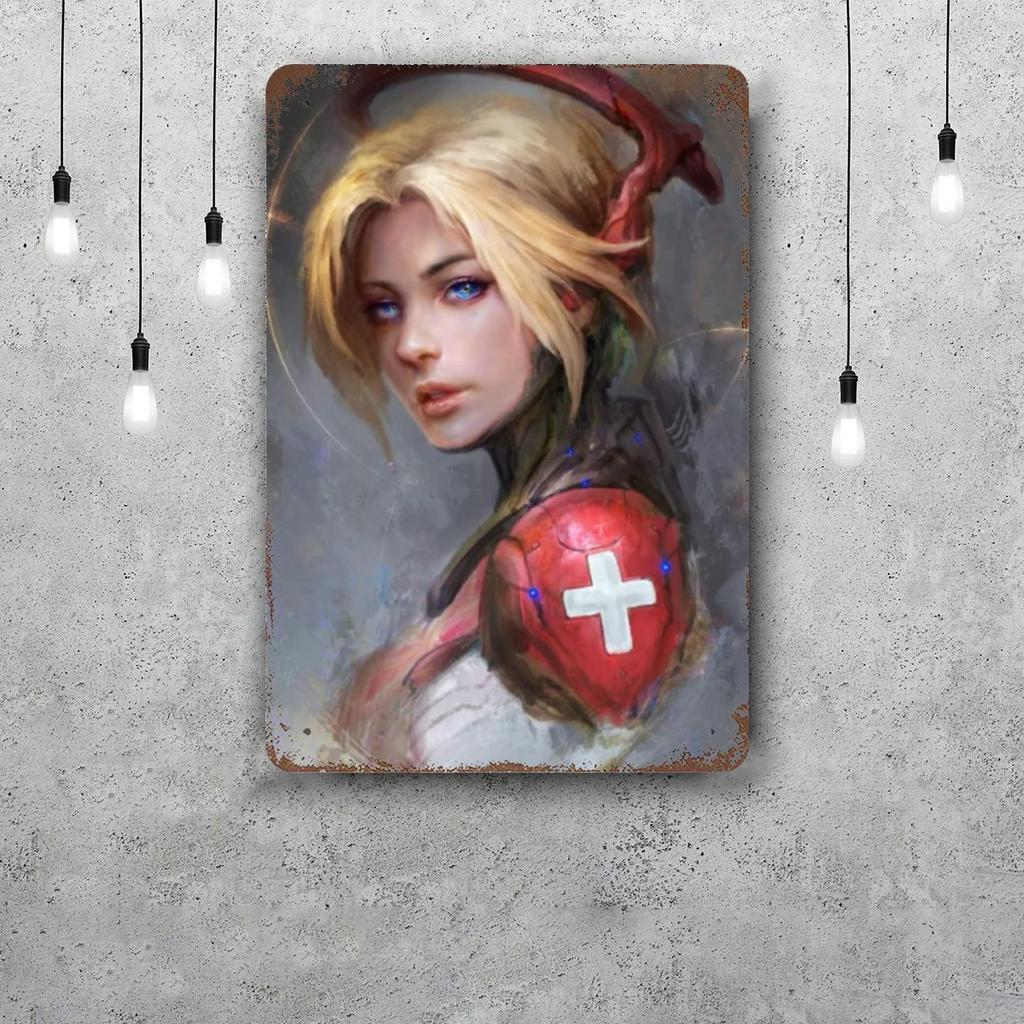 Overwatch Classic Poster Rusty Metal Plaque Retro Decorative Plate Bar Man Cave Garage Club Metal Sign Wall Decoration