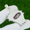 Natural Lepidolite 925 Sterling Silver Third Eye Chakra Mother Pendant Jewelry