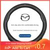 2025 Hot For Mazda 3 5 6 SKYACTIV Axela Atenza CX30 CX5 CX8 CX9 MX5 RX8 RX7 BT50 Carbon Fiber Leathe Car Steering Wheel Cover Ac