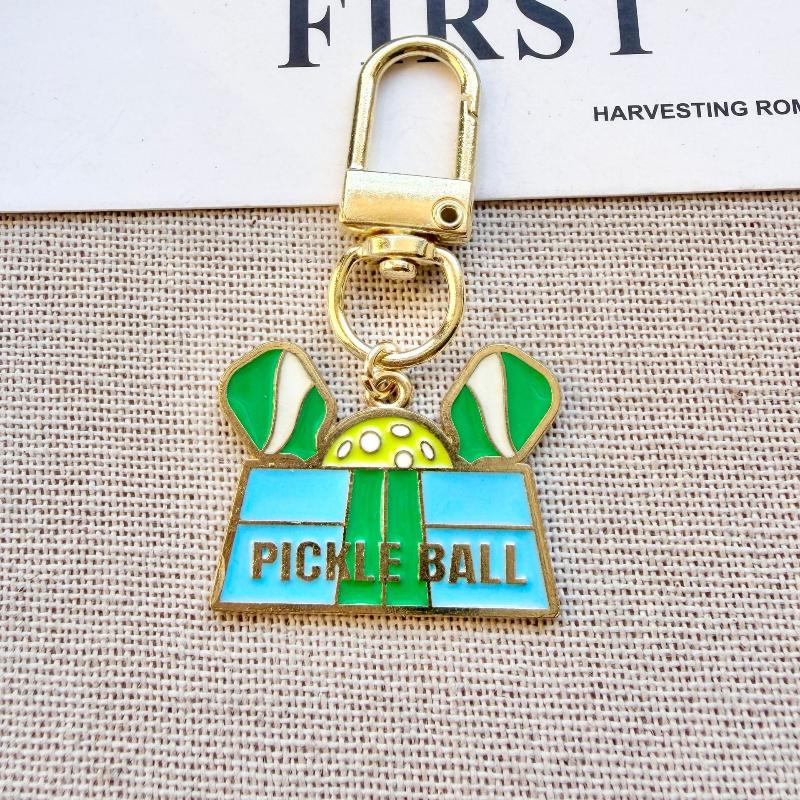 Pickleball Bag Tag Keyring Hot Selling English Pickball Pendant For Party Hoilday Handbag Birthday Gift Car Keychain Accessories