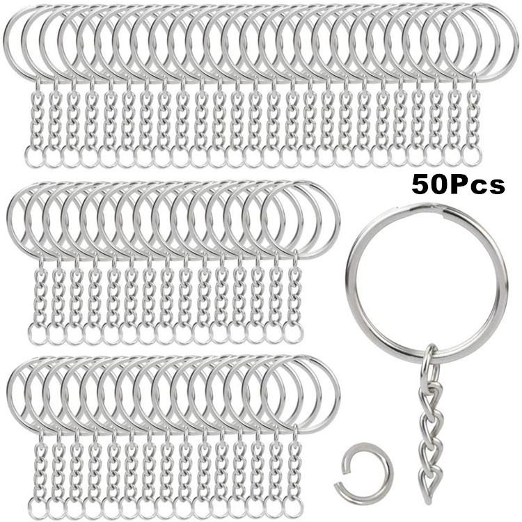 

25mm*50pcs Metal Flat Ring Circular Buckle Smooth Dog Hook Buckle Embossed Hanging Buckle round Ring for Crafting DIY Projects 25mm