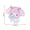 Pioneer Sanrio characters Fluffy Plush Hug My Melody 1 49mm x 45mm Adhesive sticker and Patch, piece, (width) (height), (Both iron-on), SCW601-SCW82