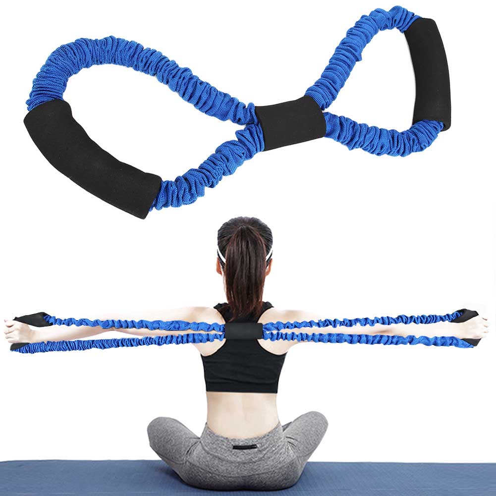 Elderly Stroke Recovery Elastic Tension Resistance Band Fitness Strength Training Pulling RopeBlue 40LB