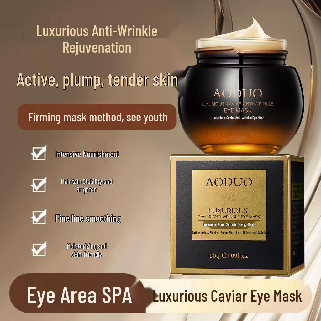 Luxury Caviar Anti-Wrinkle Eye Mask: Moisturizes, Nourishes, Brightens, and Firms To Fade Fine Lines and Crow's Feet After Late Nights.