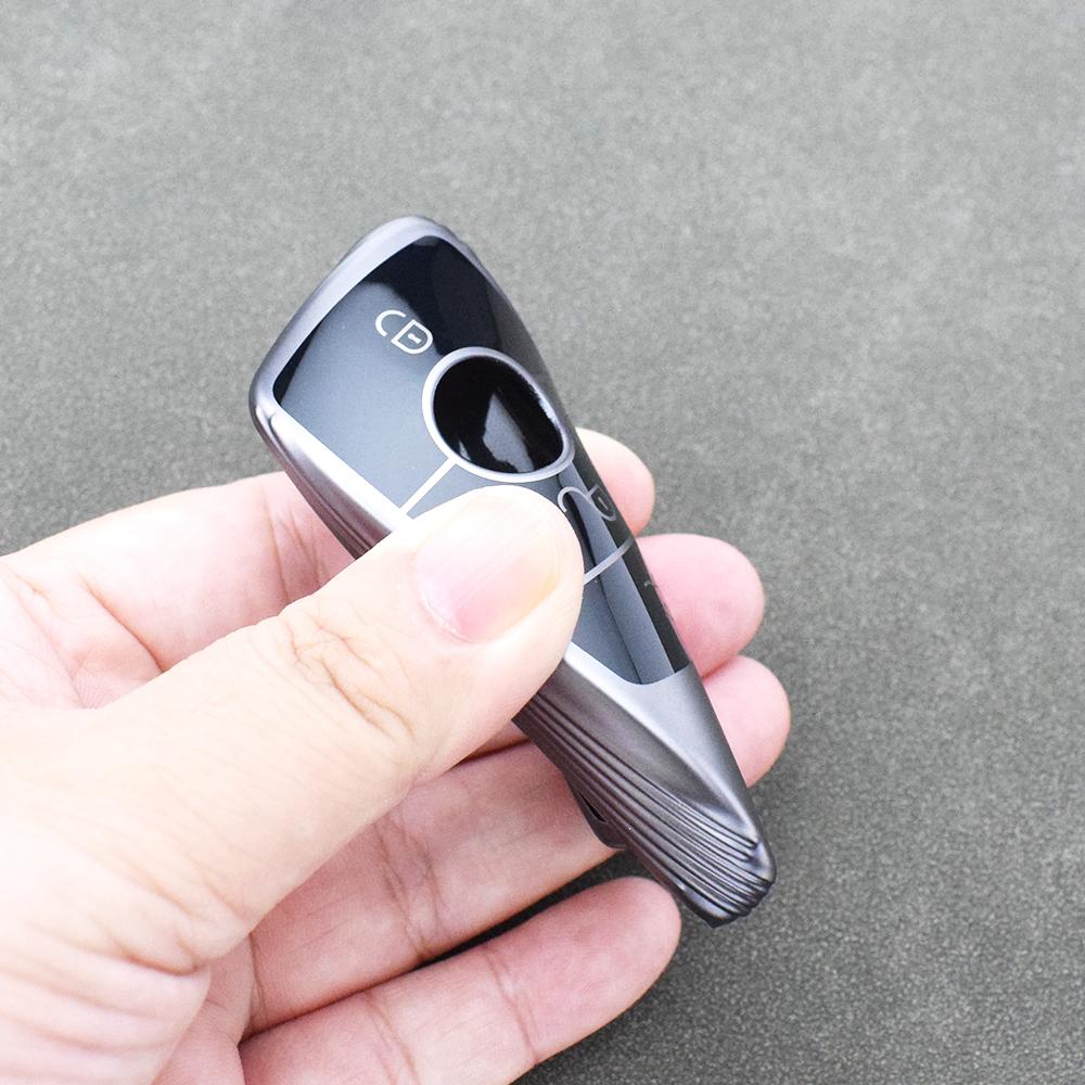 3 Buttons Auto Shell Bag Gun Grey TPU Car Key Cover Case For Mercedes Benz W177 W205 W213 W222 G63 X167 Maybach A E G GLS Class