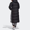 Adidas Originals Long Down Windproof Warm Casual Sports Comfortable Long Hooded Down Jacket Women Jacket Black GD2498