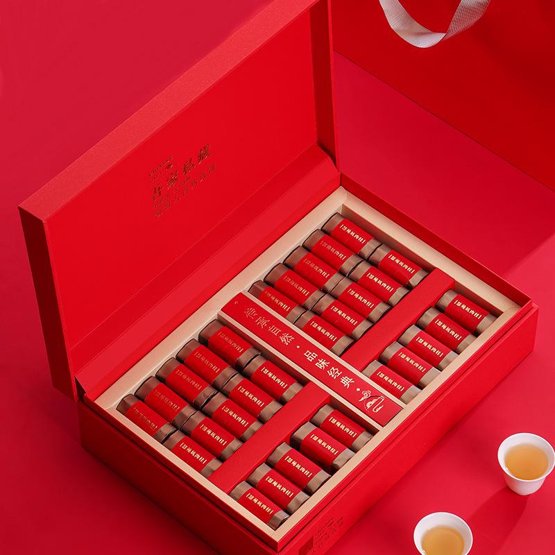 Da Hong Pao Jin Jun Mei Tea Gift Display Box - Half Jin Capacity