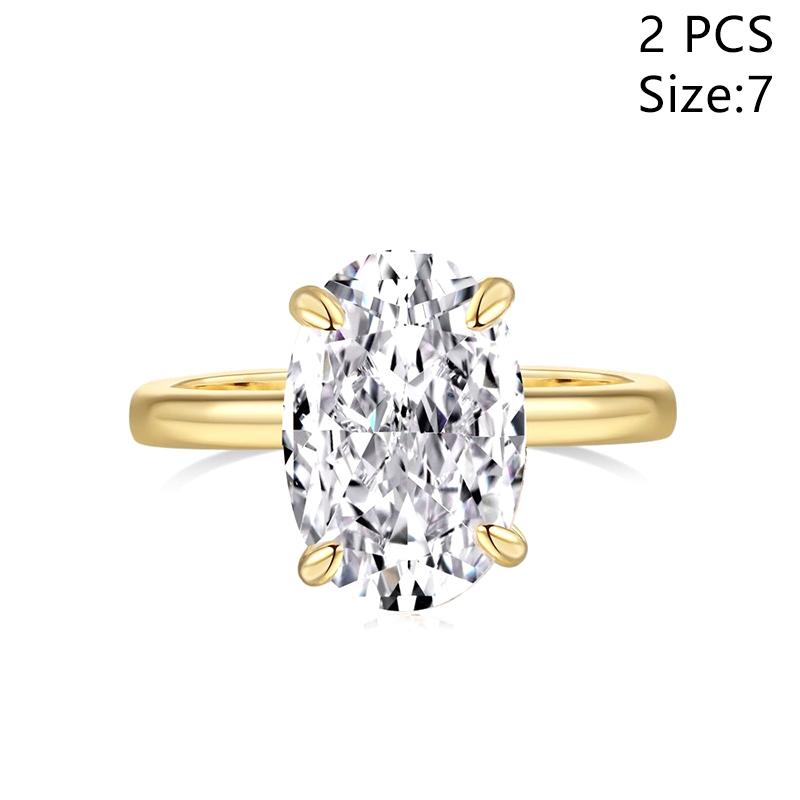 

2 шт. Изысканное легкое роскошное ослепительное циркониевое кольцо для женщин и девушек, темпераментное кольцо на палец, ювелирные изделия, аксессуары, подарки