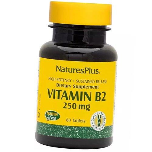 Riboflavin with Delayed Release, Vitamin B2 250 Sustained Release, Nature's Plus 60 Tabs (36375179)