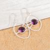 Amethyst Gemstone 925 Sterling Silver Jewelry Handmade Earrings 2.00" For Gift EE-52-8