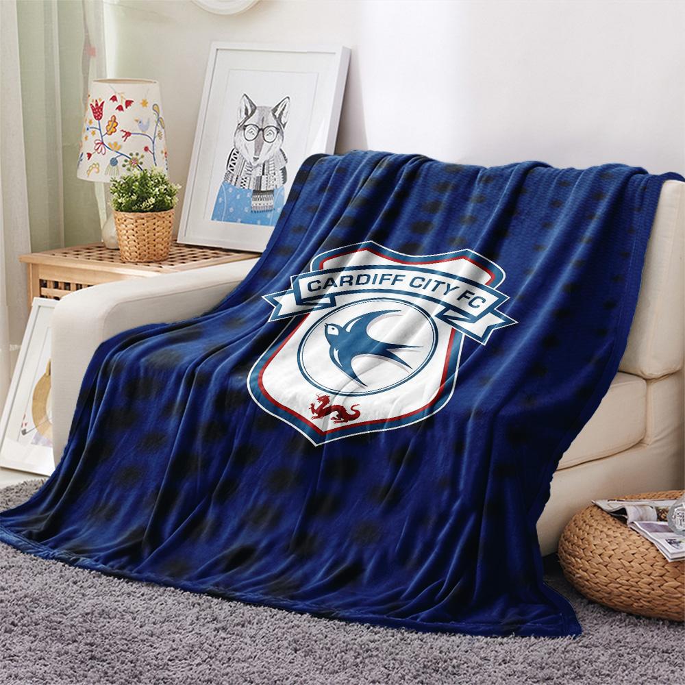 Cardiff City F.C Flannel Blanket, High quality Comfortable for All Seasons, Home Decor, Warmth and Comfort