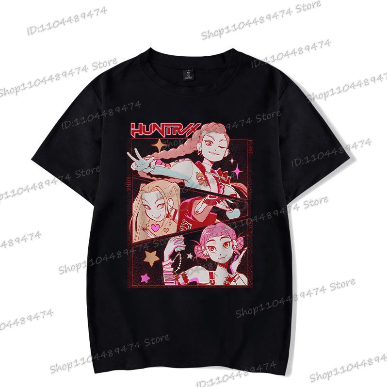 Anime KPop Demon Hunters Graphic Rumi Printed T Shirt Women Men Manga Tshirts Harajuku Korean Ulzzang Summer Crewneck T-shirts