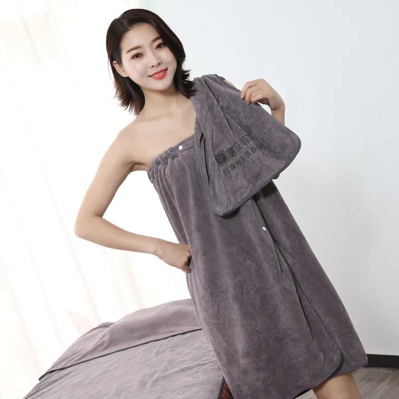 Portable Fast Drying Bath Skirt Microfiber Beach Spa Bathrobes Boob Tube Top Sauna Clothes Bath Towel Absorbent