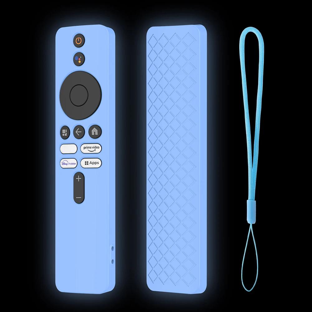 Housse de Protection en Silicone Housse de Protection pour Télécommande avec Cordon Accessoires Antichoc pour Xiaomi 4K TV MiBoX 2ème Génération