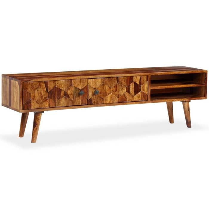 VidaXL Meuble TV Bois Massif de Sesham Meuble de Salon Buffet Bas Maison 244683