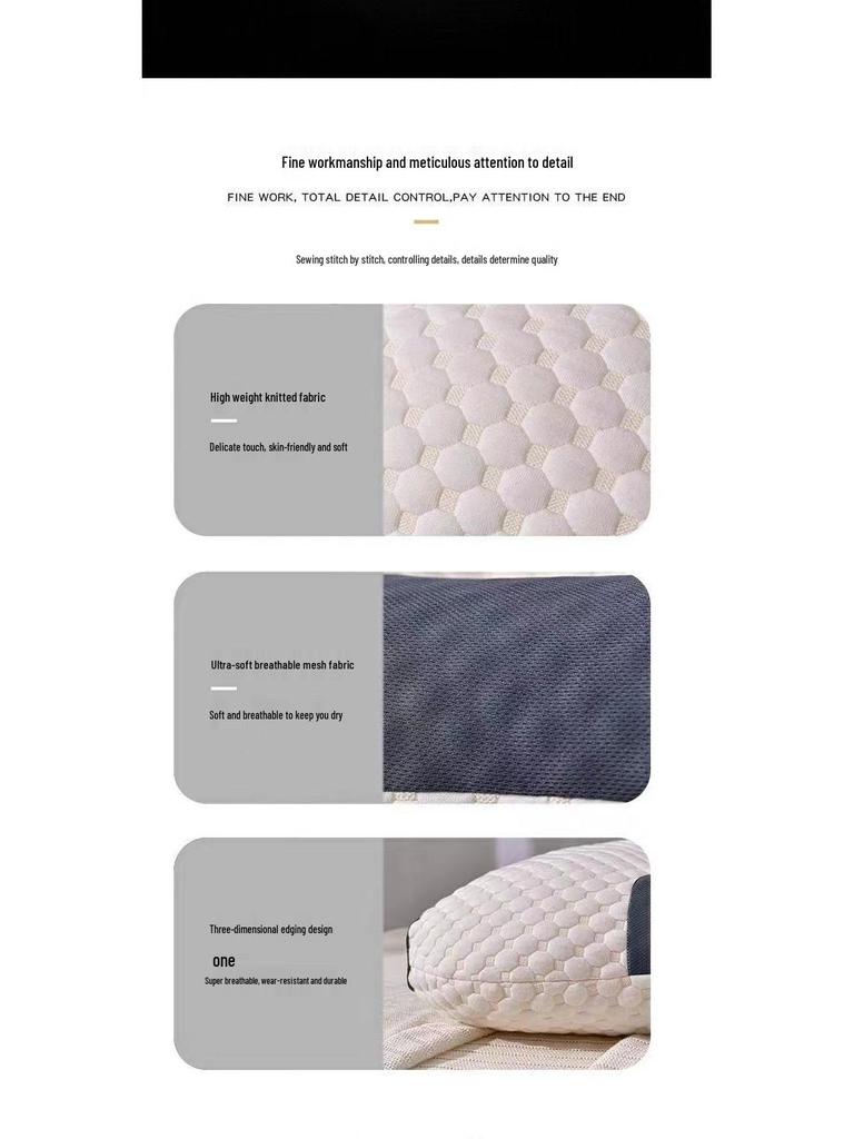 Washable Knitted Cotton Neck Support Massage Pillow for Home, Hotel, or Dorm