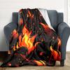 1pc Flame Dragon Blanket, Lightweight Flannel Throw Blanket for Sofa, Bed, Travel, Camping, Living Room, Office, Couch085