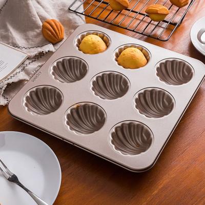 Nonstick Madeleine Cake Mold 4/6/9/12 Cavities Muffin Pan Shell Shape Cake Pan  Cookies